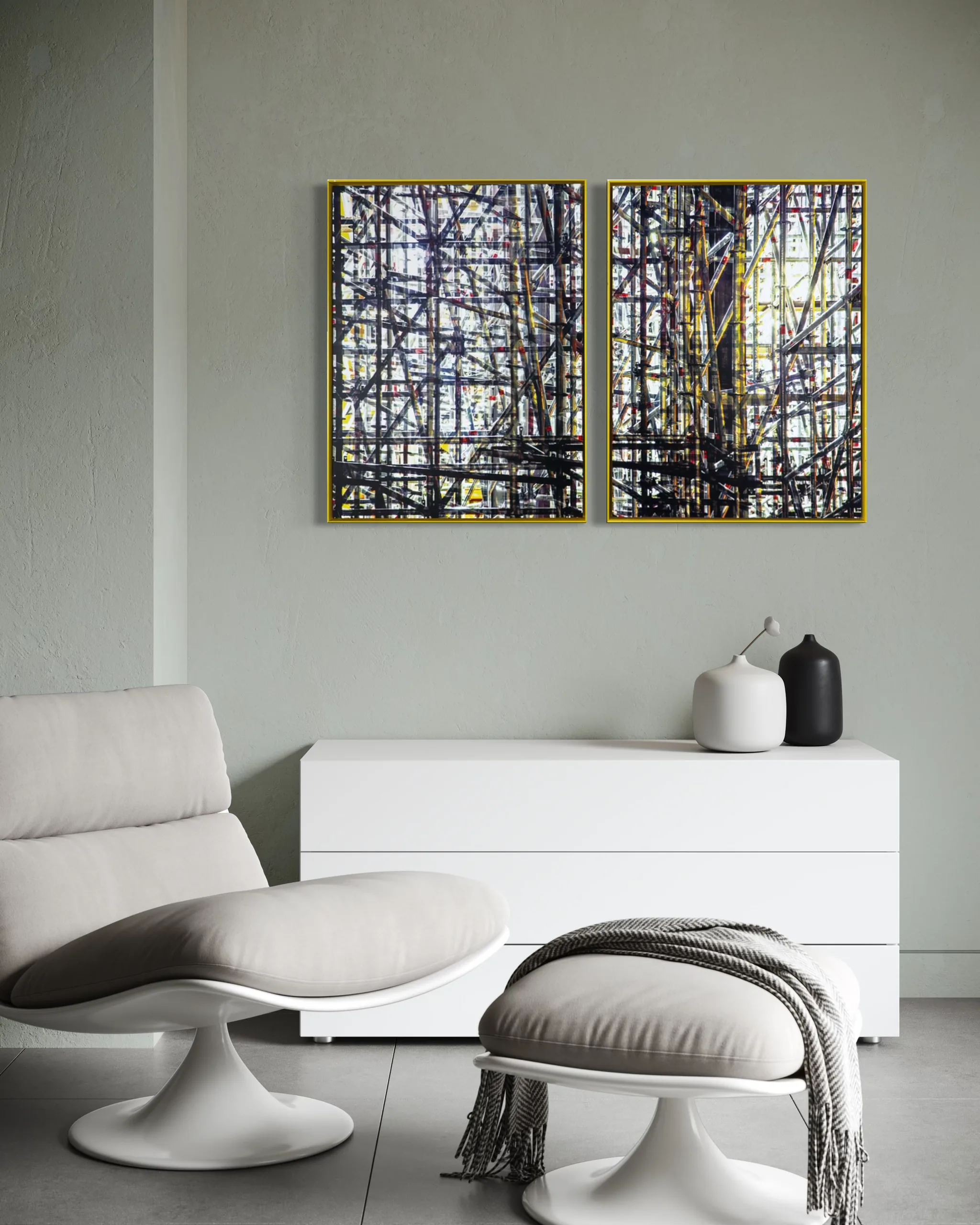 Moderne Kunst von Oliver Lipinski im Wohnzimmer